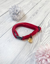 Load image into Gallery viewer, Red Luxe velvet cat collar
