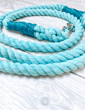 Load image into Gallery viewer, 4.5ft Super Soft 12mm Aqua Rope Lead

