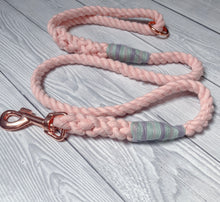 Load image into Gallery viewer, 10mm Pastel Blush Clip Rope Lead

