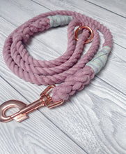 Load image into Gallery viewer, 10mm Dusty Rose Clip Rope Lead
