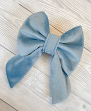 Load image into Gallery viewer, Cerulean Luxe Velvet Sailor Bow

