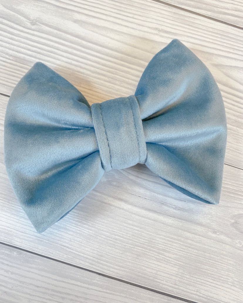Cerulean Luxe Velvet Bow Tie