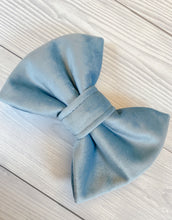 Load image into Gallery viewer, Cerulean Luxe Velvet Bow Tie
