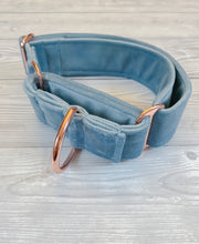 Load image into Gallery viewer, Cerulean Luxe Velvet Martingale collar
