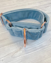 Load image into Gallery viewer, Cerulean Luxe Velvet Martingale collar
