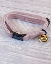 Load image into Gallery viewer, Pastel Pink Luxe velvet cat collar
