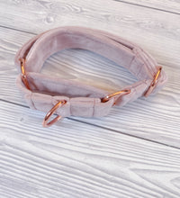 Load image into Gallery viewer, Pastel Pink Luxe Velvet Martingale collar

