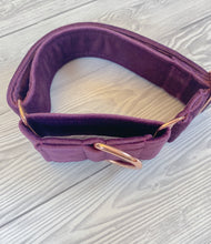 Load image into Gallery viewer, Plum Luxe Velvet Martingale collar
